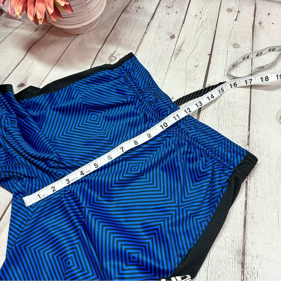 Under Armour youth L Geometric Blue Black Athletic loose fit Shorts streetwear - Picture 4 of 9